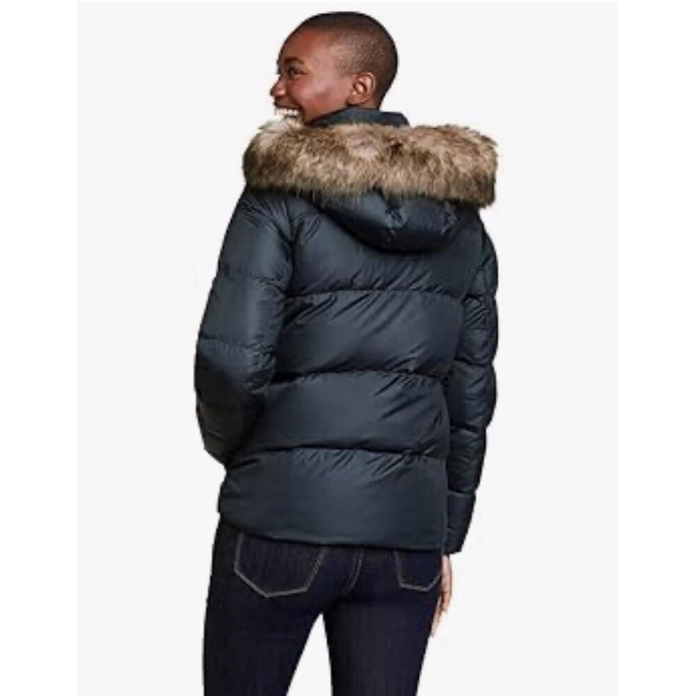 NEW Eddie Bauer Womens Size Large Steel Blue Lodge Cascadian Down Puffer Jacket - Picture 3 of 13